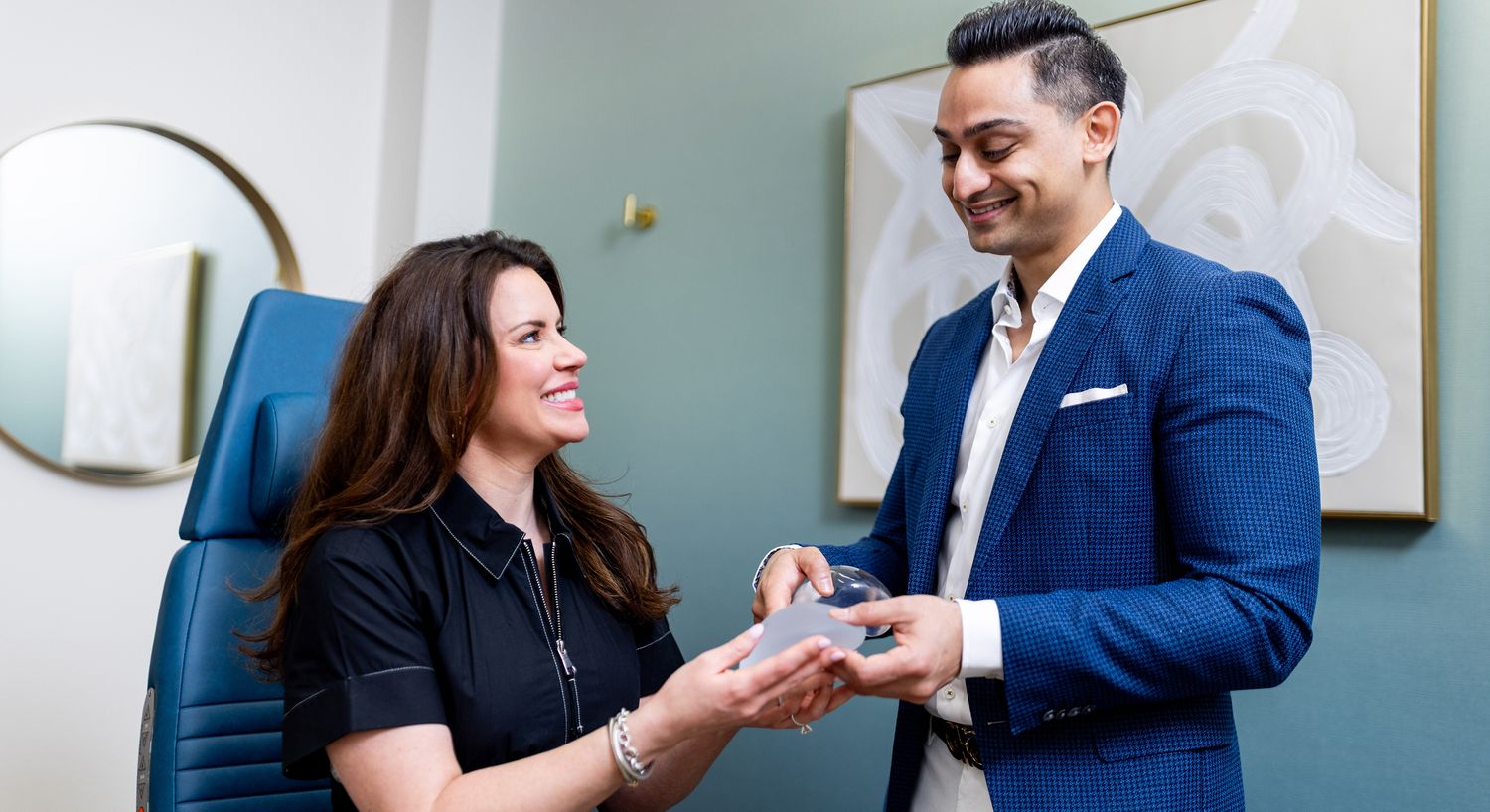 Medical consultation between a doctor and patient.